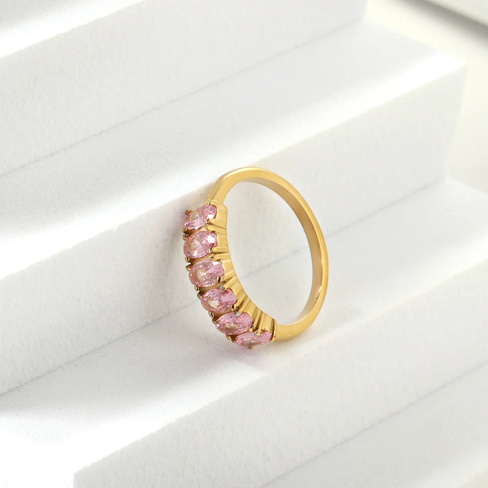 Klea – Gold & Silver Cubic Zirconia Rings for Modern Elegance