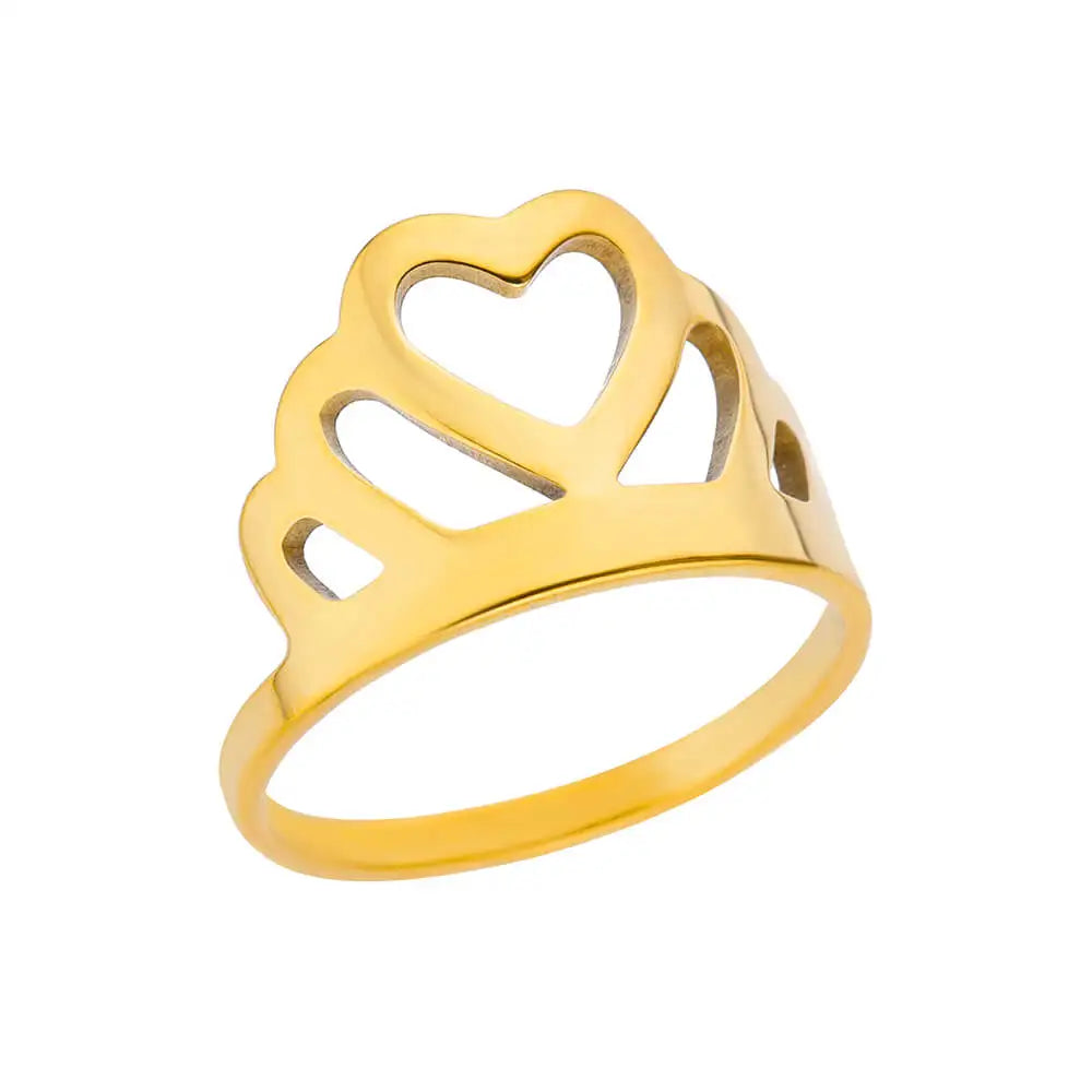 Amora – Gold Stainless Steel "Love" Ring