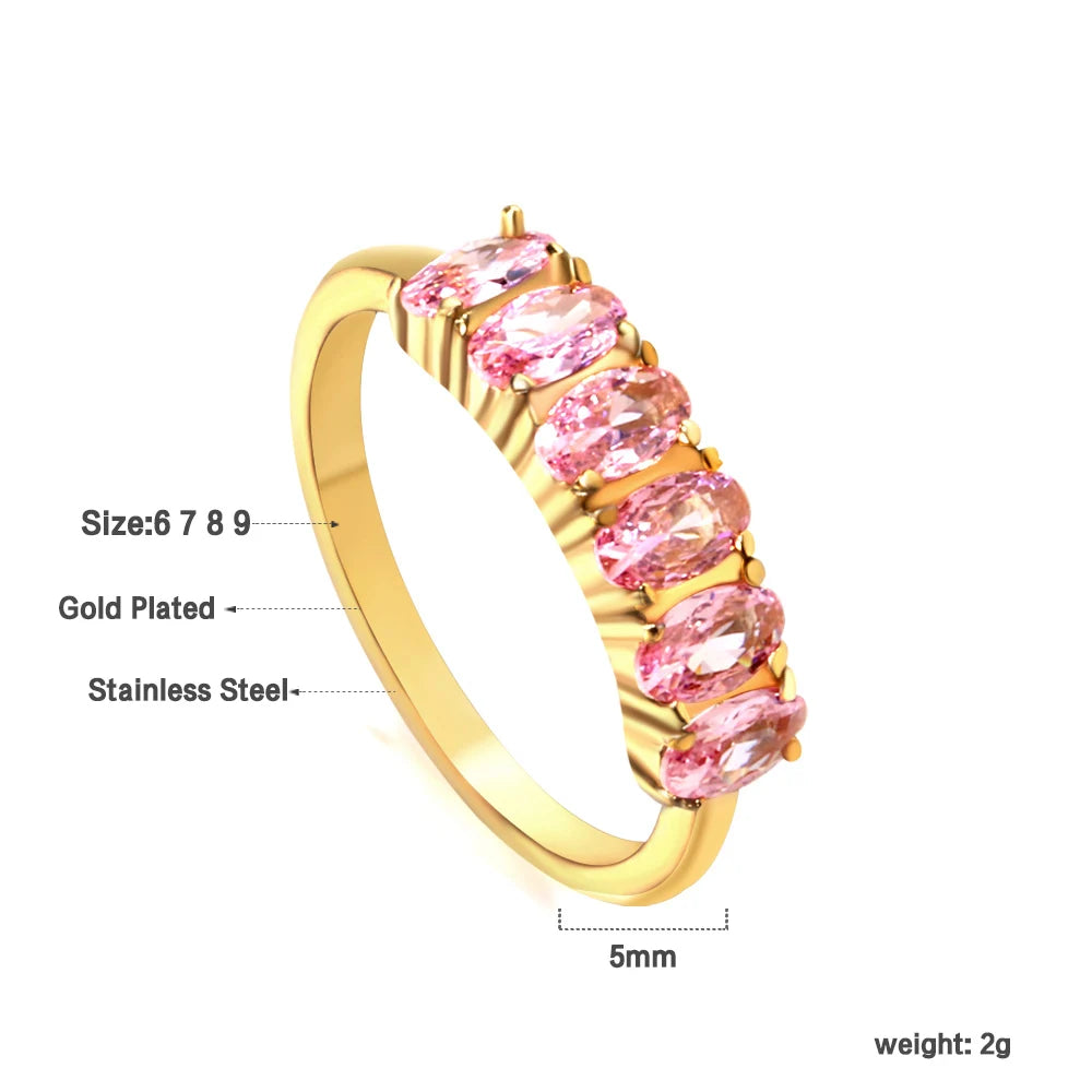 Klea – Gold & Silver Cubic Zirconia Rings for Modern Elegance
