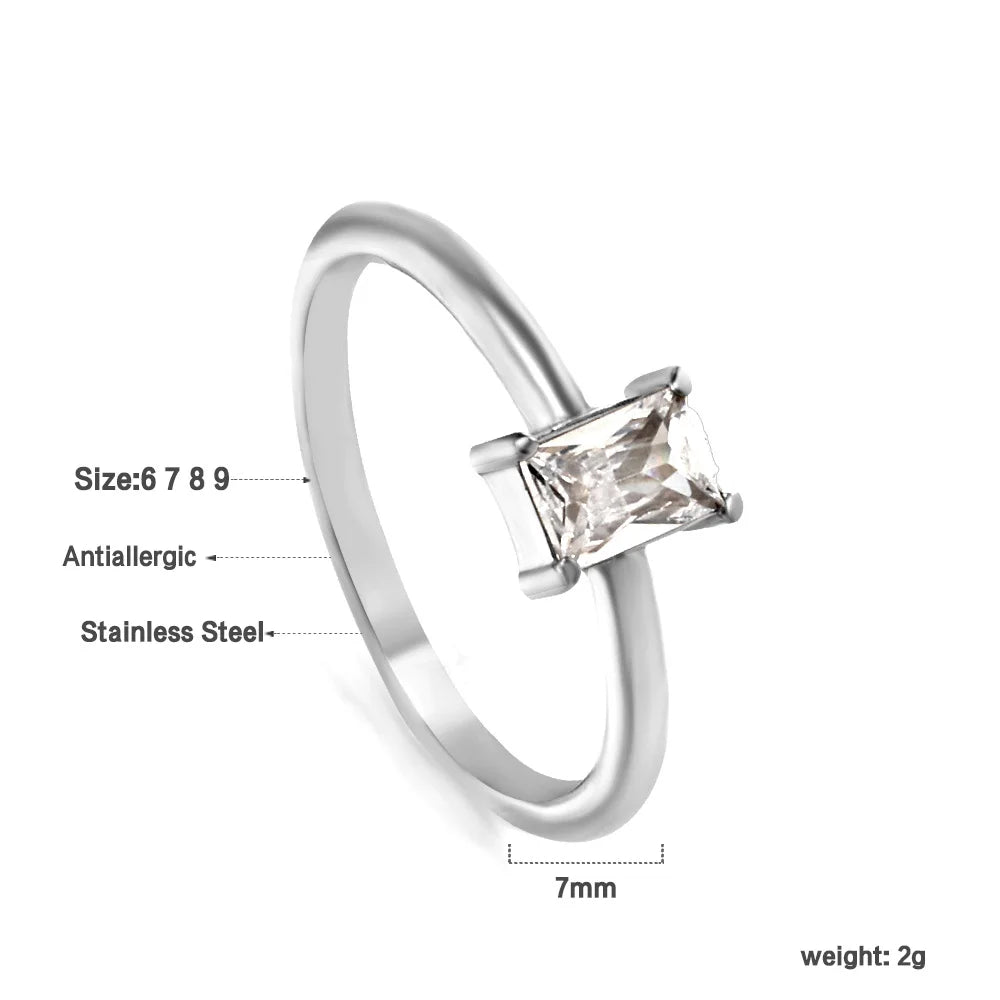 Klea – Gold & Silver Cubic Zirconia Rings for Modern Elegance