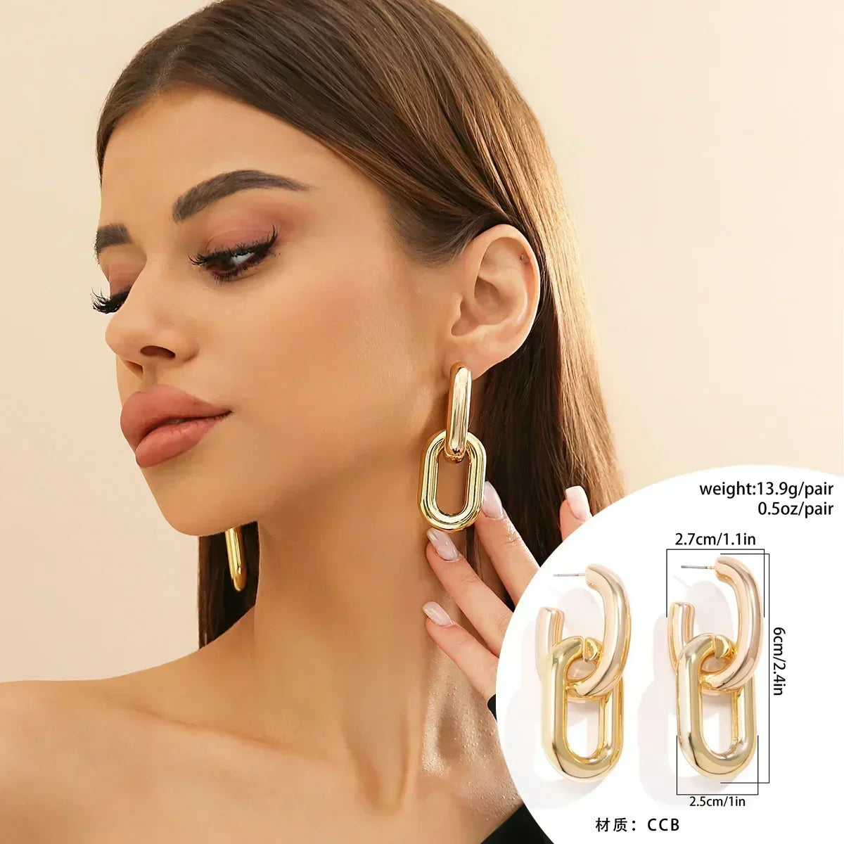 Lynx – Double Link Drop Earrings