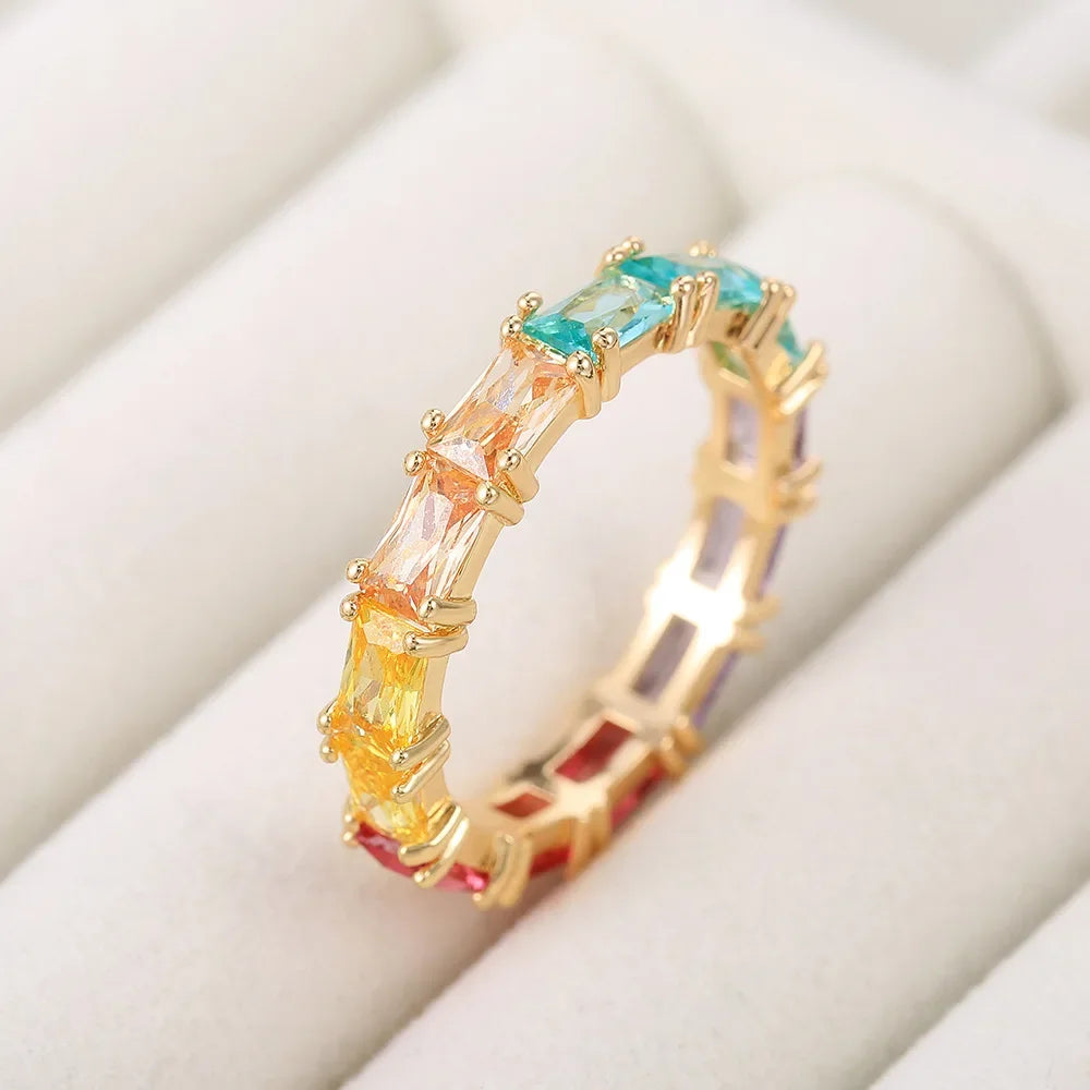 LUMINA – Gold-Plated Zirconia Ring Collection