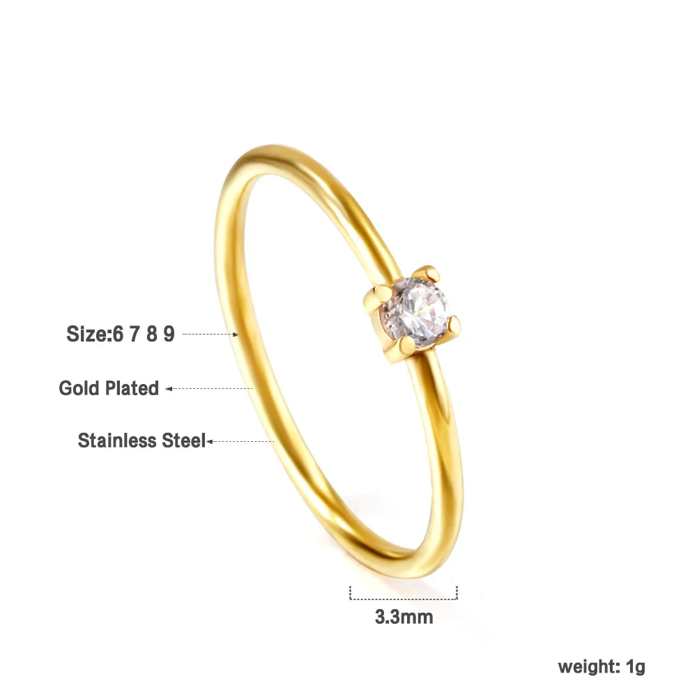 Klea – Gold & Silver Cubic Zirconia Rings for Modern Elegance