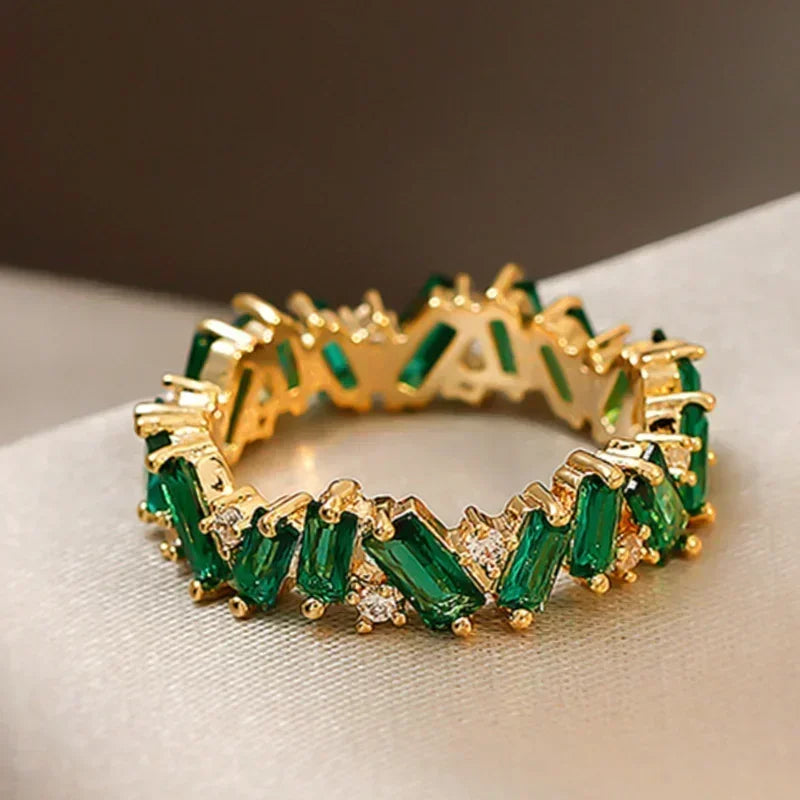 LUMINA – Gold-Plated Zirconia Ring Collection