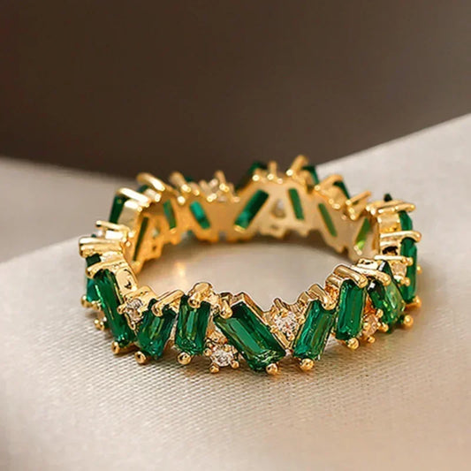 LUMINA – Gold-Plated Zirconia Ring Collection