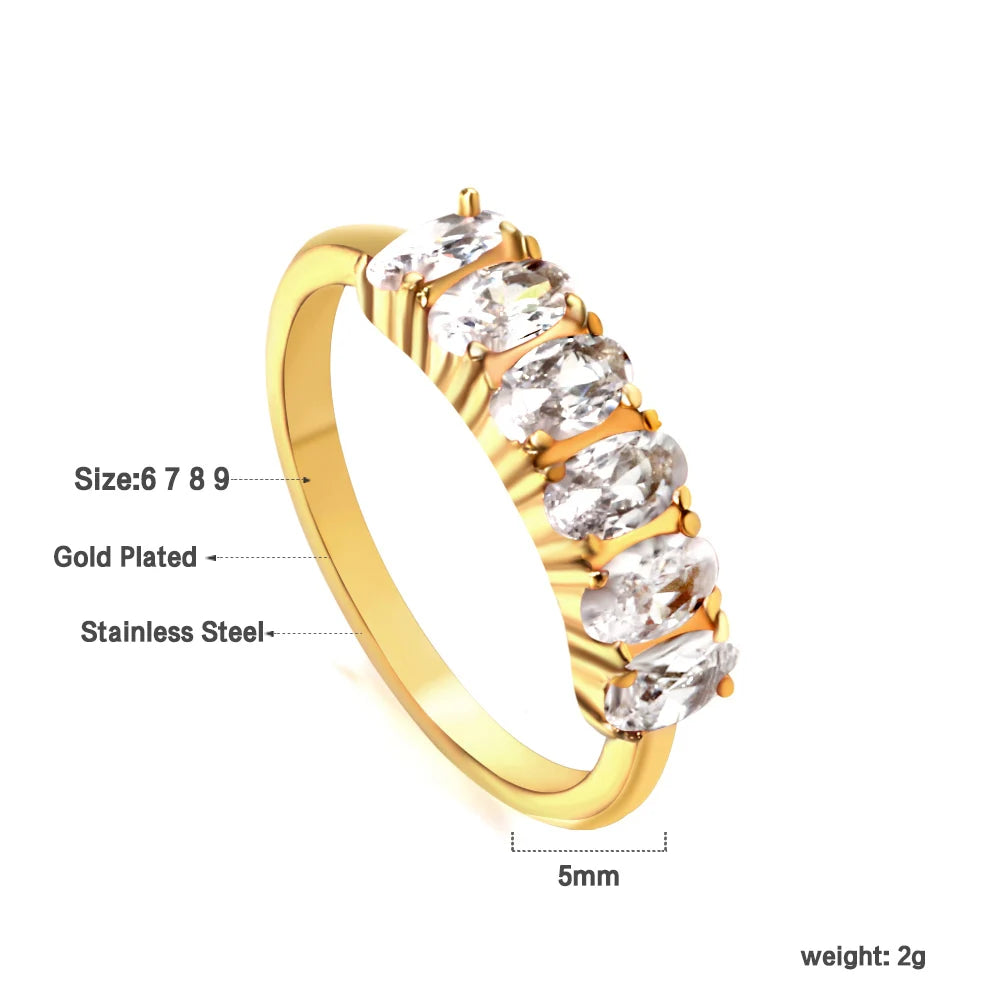 Klea – Gold & Silver Cubic Zirconia Rings for Modern Elegance