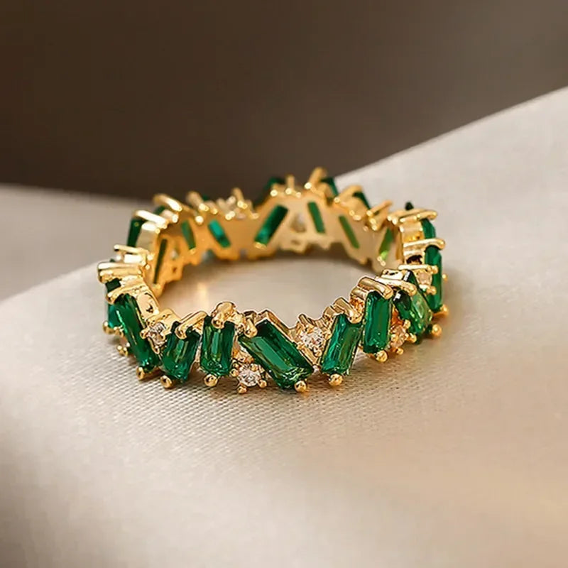 LUMINA – Gold-Plated Zirconia Ring Collection