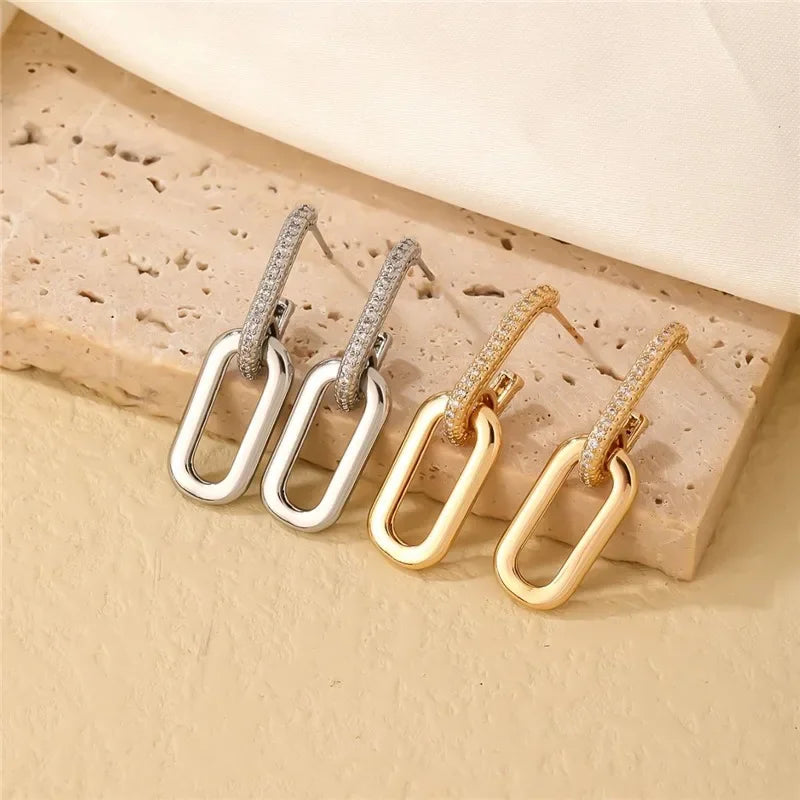 Lynx – Double Link Drop Earrings