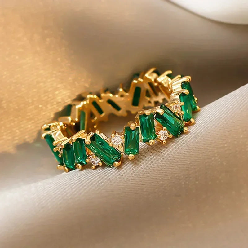 LUMINA – Gold-Plated Zirconia Ring Collection