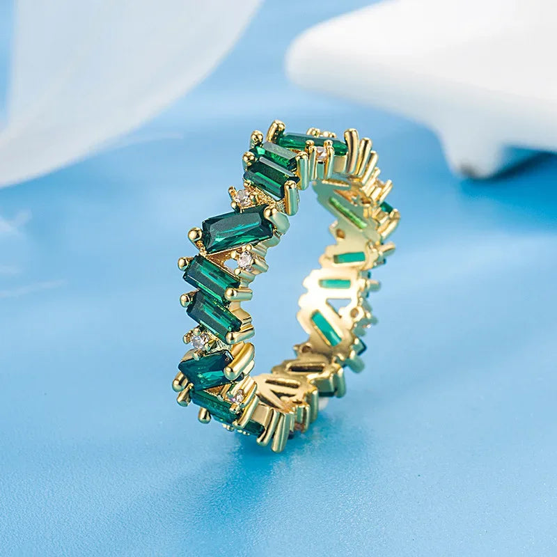 LUMINA – Gold-Plated Zirconia Ring Collection