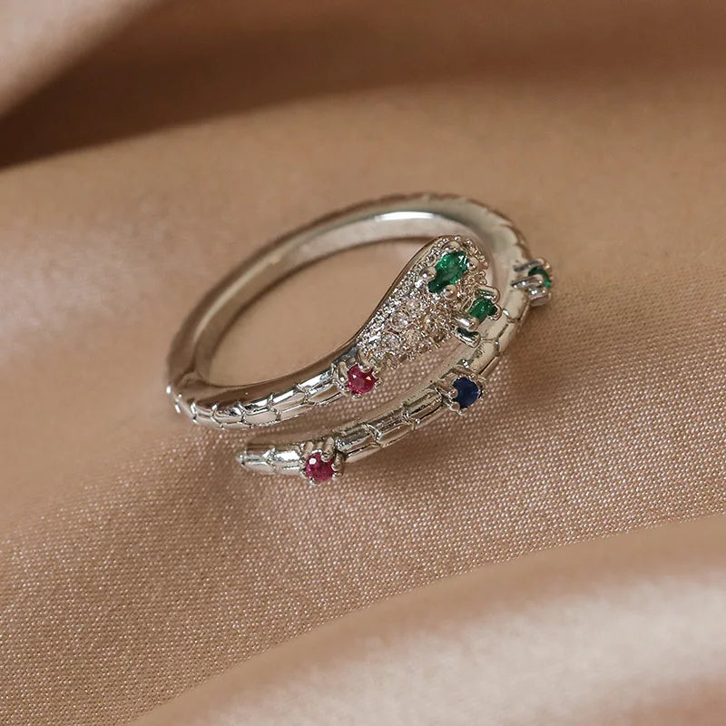 Celestial Spark – Adjustable Zircon Rings Collection