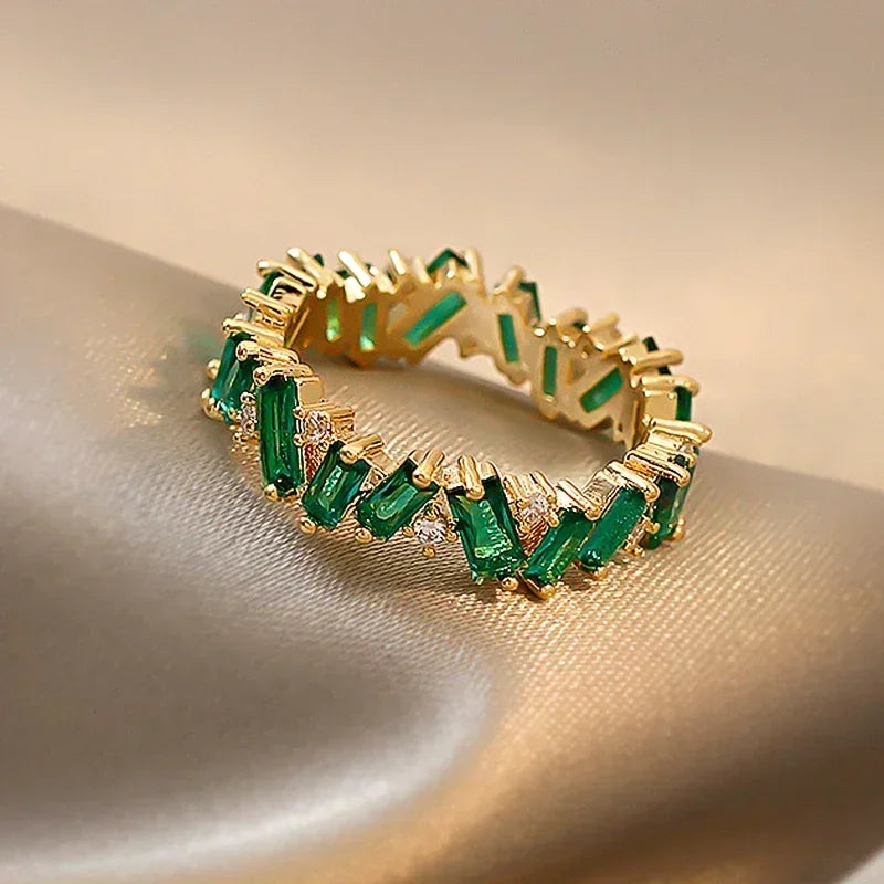 LUMINA – Gold-Plated Zirconia Ring Collection