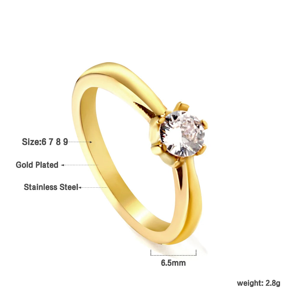 Klea – Gold & Silver Cubic Zirconia Rings for Modern Elegance