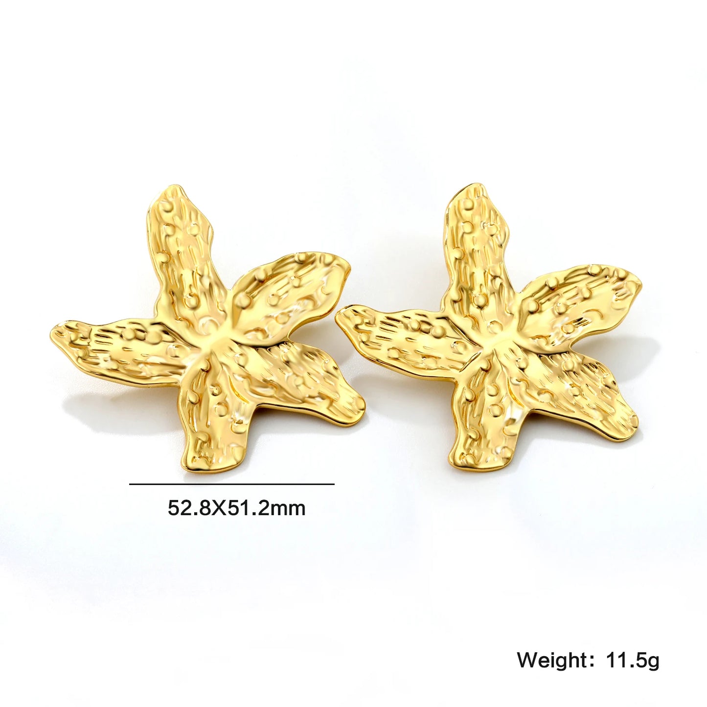 Flora Aurelia – Gold & Silver Stainless Steel Flower Necklace & Earrings Set