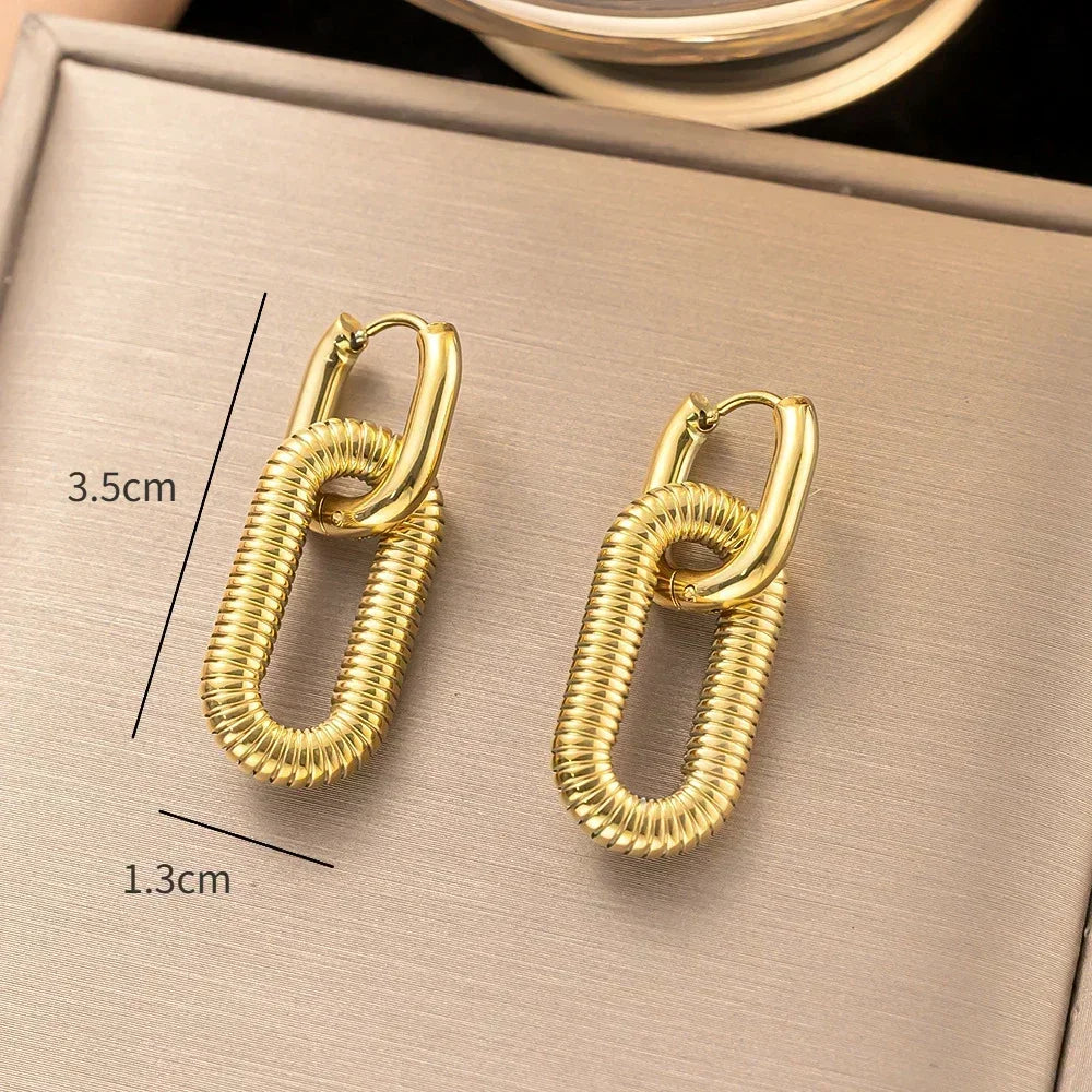 Lynx – Double Link Drop Earrings