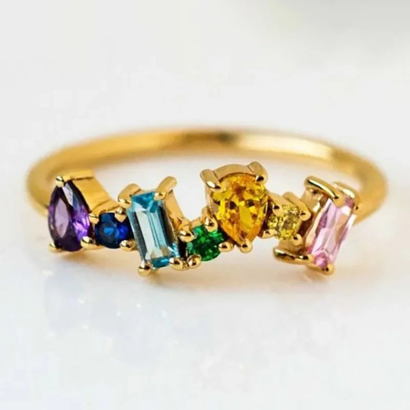 LUMINA – Gold-Plated Zirconia Ring Collection