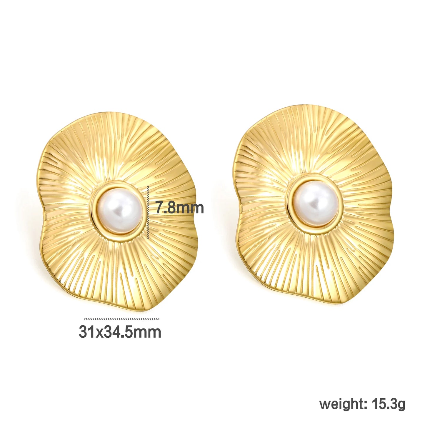 Flora Aurelia – Gold & Silver Stainless Steel Flower Necklace & Earrings Set