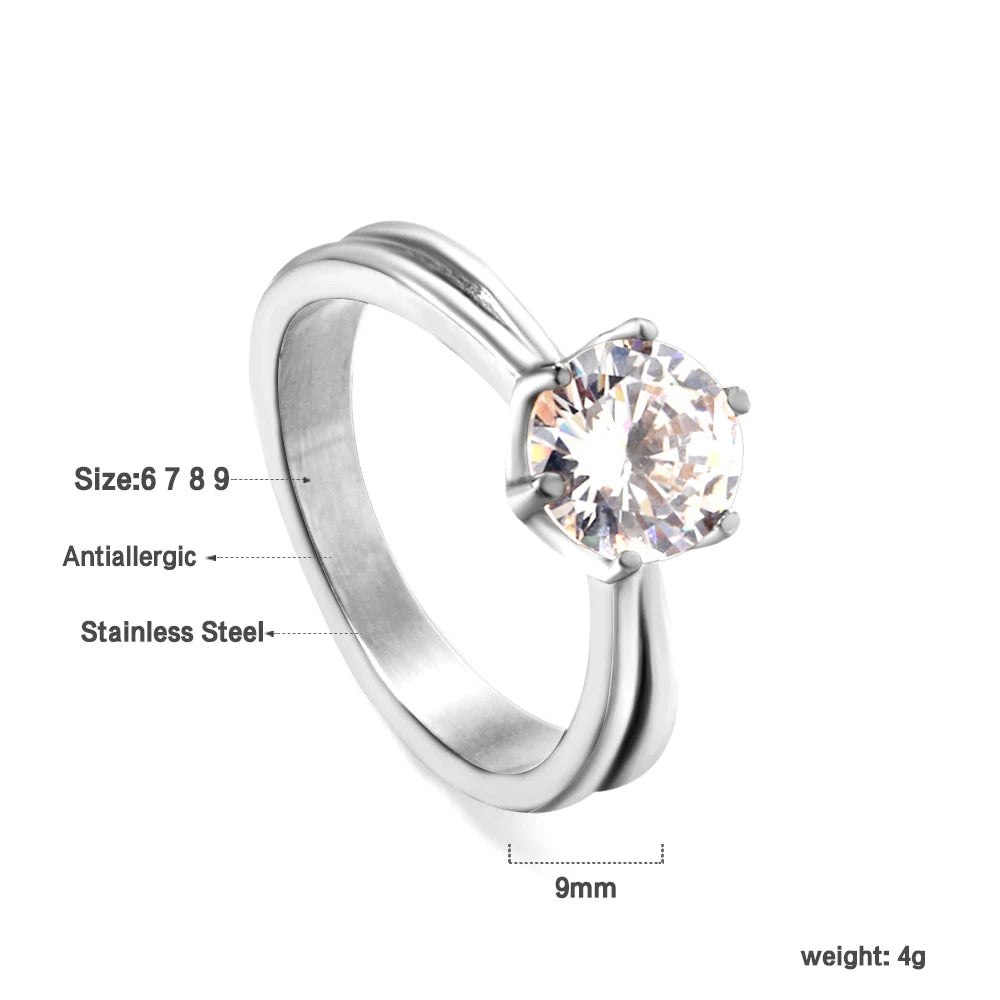 Klea – Gold & Silver Cubic Zirconia Rings for Modern Elegance