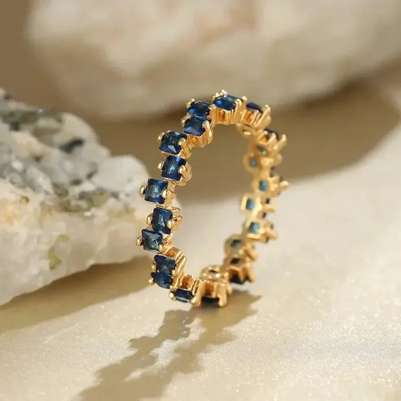 LUMINA – Gold-Plated Zirconia Ring Collection