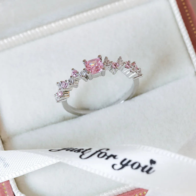 Celestial Spark – Adjustable Zircon Rings Collection