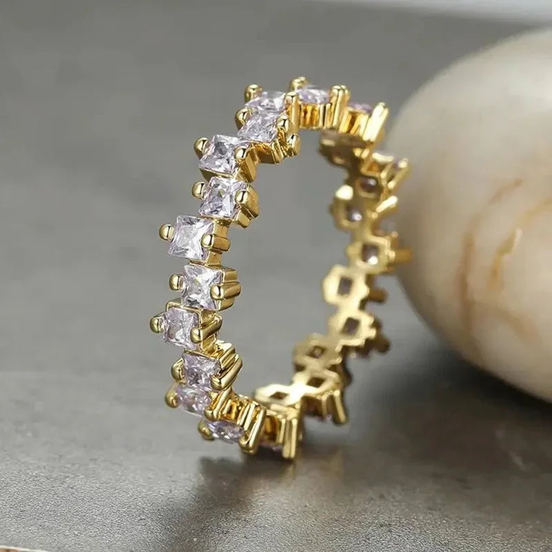 LUMINA – Gold-Plated Zirconia Ring Collection