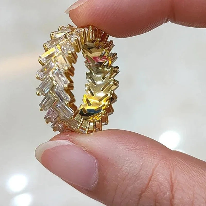 LUMINA – Gold-Plated Zirconia Ring Collection