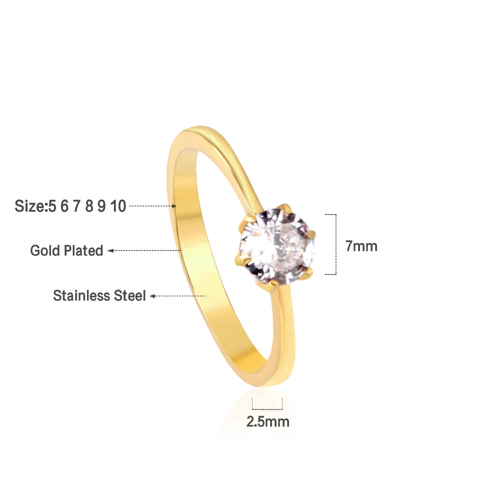 Klea – Gold & Silver Cubic Zirconia Rings for Modern Elegance
