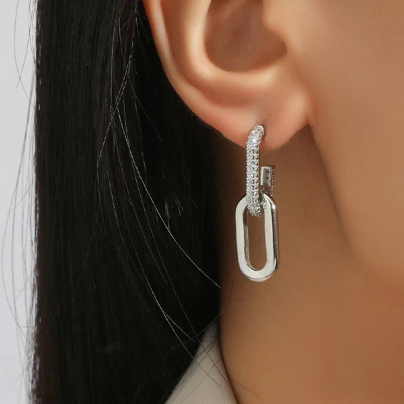 Lynx – Double Link Drop Earrings
