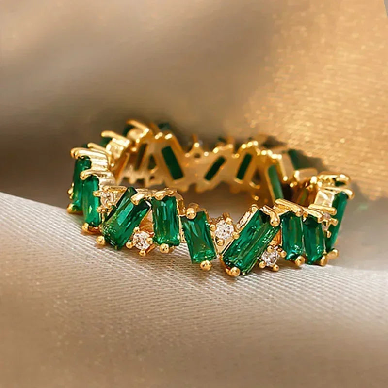 LUMINA – Gold-Plated Zirconia Ring Collection