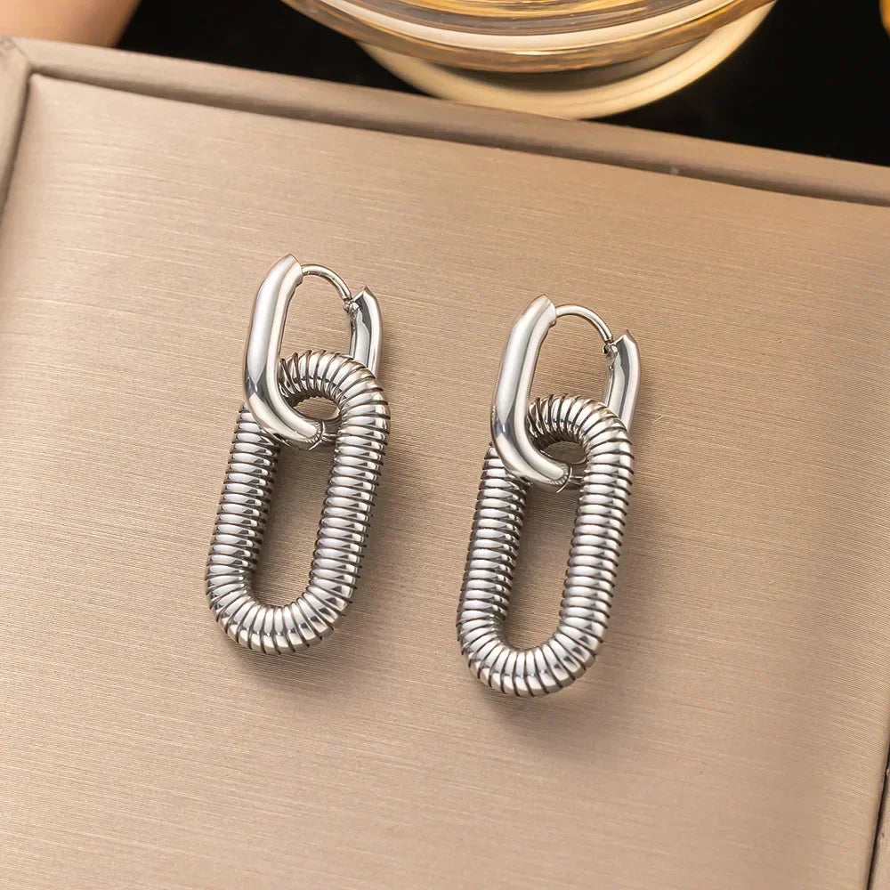 Lynx – Double Link Drop Earrings