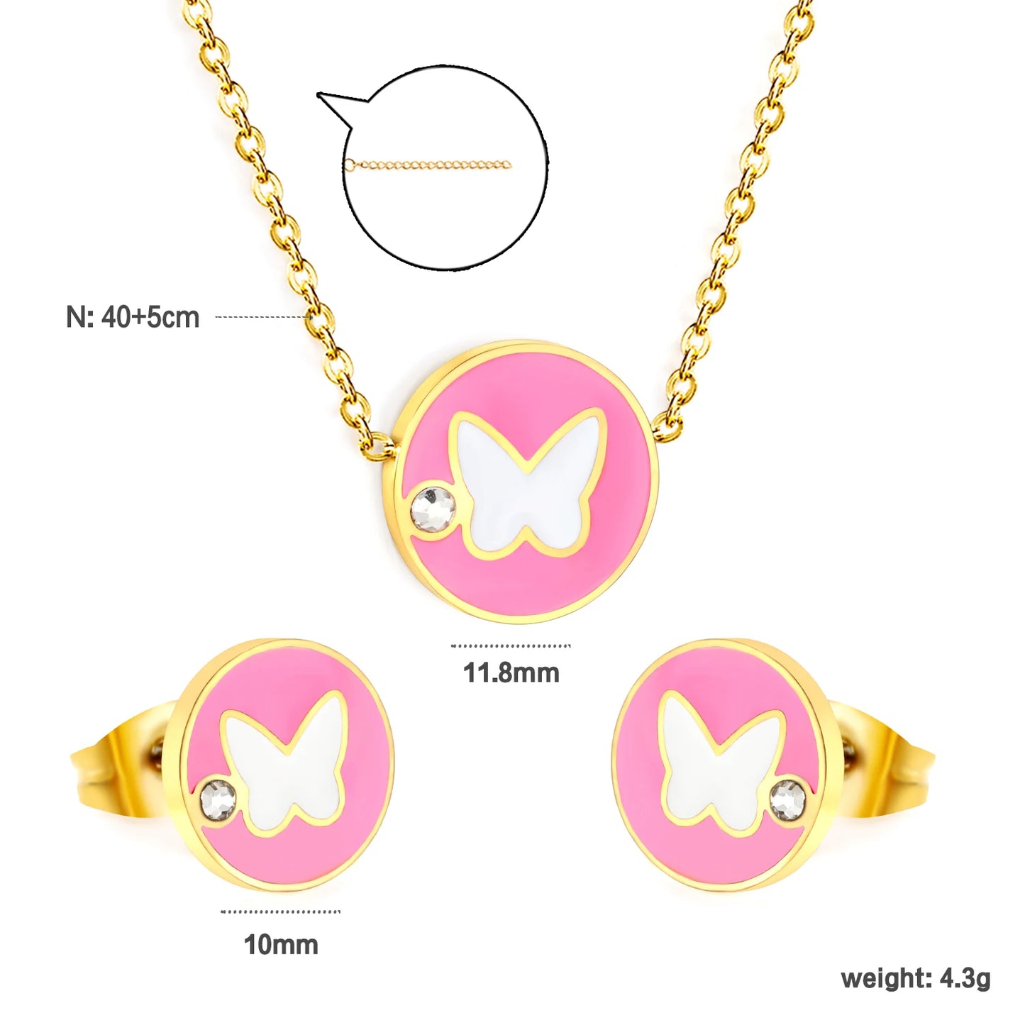 Flora Aurelia – Gold & Silver Stainless Steel Flower Necklace & Earrings Set