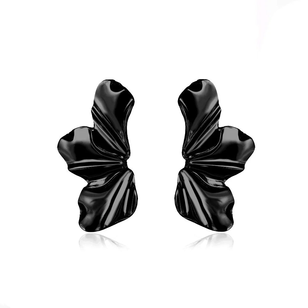 Liora – Sculpted Petal Statement Stud Earrings
