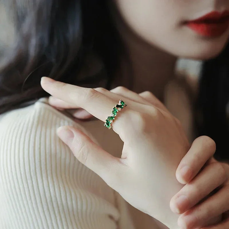 LUMINA – Gold-Plated Zirconia Ring Collection